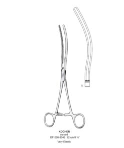 Kocher Intestinal Clamp Forceps Cvd 22Cm , Elastic (SS-260-3042)