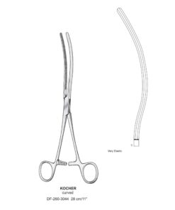 Kocher Intestinal Clamp Forceps Cvd 28Cm , Elastic (SS-260-3044)