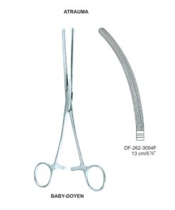 Baby-Doyen Atrauma Intestinal And Stomach Clamps 13Cm,  Curved (SS-262-3054F)