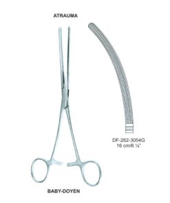 Baby-Doyen Atrauma Intestinal And Stomach Clamps 16Cm, Curved (SS-262-3054G)