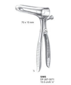 Sims Rectal Specula, 15.5Cm, 70X15Mm, With Fixing Screw (SS-267-3071)