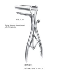 Mathieu Rectal Specula, Three Blades, 90 X 15Mm, 19Cm (SS-269-3077A)