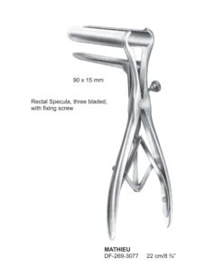 Mathieu Rectal Specula, Three Blades, 90 X 15Mm, 22Cm (SS-269-3077)