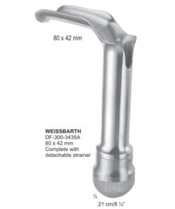 Weissbarth Vaginal Specula With Complete Detachable Strainer, 80X42Mm, 21Cm (SS-300-3435A)