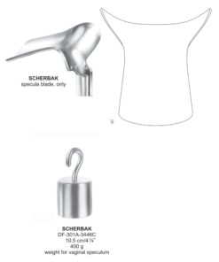 Scherbak Wieght For Vaginal Specula, 400Gram, 10.5Cm (SS-301A-3446C)