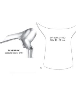 Scherbak Vaginal Specula Blade Only 58X40-60Mm (SS-301A-3446G)