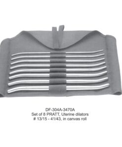Pratt Uterine Dilators, Set Of 8 From Fig. 13/15 To 41/43, In Canvas Roll (SS-304A-3470A)