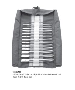 Hega Uterine Dilators, Set Of 14 Pcs, From 4 To 17Mm Full Sizes In Canvas Roll (SS-305-3472)