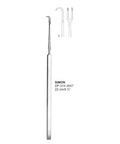 Simon Fistula Hooks,22Cm, 2 Prong  (SS-314-3547)