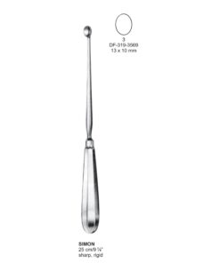 Simon Uterine Scoops,25Cm, Sharp, Rigid, Fig.3, 13X10Mm (SS-319-3569)