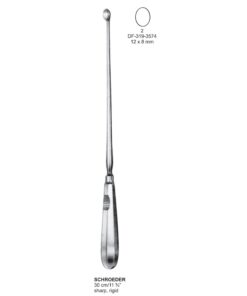 Schroeder Uterine Scoops,30Cm, Sharp, Rigid, Fig.2, 12X8Mm (SS-319-3574)