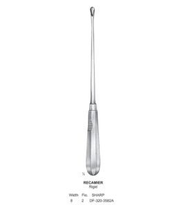 Recamier Uterine Curettes, Rigid, Sharp, Fig.2, 8Mm (SS-320-3582A)