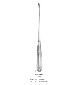 Recamier Uterine Curettes, Rigid, Sharp, Fig.3, 9Mm (SS-320-3583A)