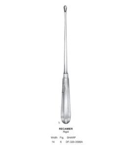 Recamier Uterine Curettes, Rigid, Sharp, Fig.6, 14Mm (SS-320-3586A)