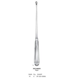Recamier Uterine Curettes, Rigid, Sharp, Fig.8, 16Mm (SS-320-3588A)