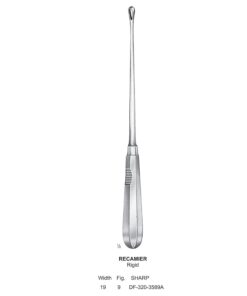 Recamier Uterine Curettes, Rigid, Sharp, Fig.9, 19Mm (SS-320-3589A)