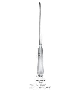 Recamier Uterine Curettes, Rigid, Sharp, Fig.12, 23Mm (SS-320-3592A)