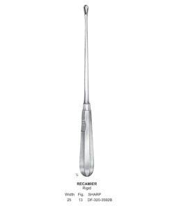 Recamier Uterine Curettes, Rigid, Sharp, Fig.13, 25Mm (SS-320-3592B)