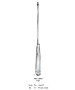 Recamier Uterine Curettes, Rigid, Sharp, Fig.14, 30Mm (SS-320-3592C)