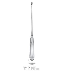 Recamier Uterine Curettes, Rigid, Sharp, Fig.15, 35Mm (SS-320-3592D)