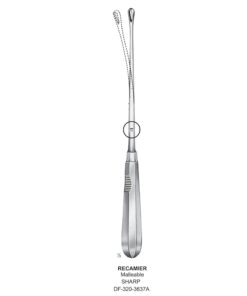 Recamier Uterine Curettes , Malleable, Sharp, Fig.1, 7Mm 30.5Cm (SS-320-3637A)