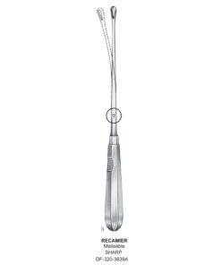 Recamier Uterine Curettes , Malleable, Sharp, Fig.3, 9Mm 31Cm (SS-320-3639A)