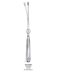Recamier Uterine Curettes , Malleable, Sharp, Fig.5, 12Mm 31.5Cm (SS-320-3641A)