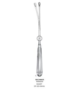 Recamier Uterine Curettes , Malleable, Sharp, Fig.7, 15Mm 32Cm (SS-320-3643A)