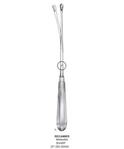 Recamier Uterine Curettes , Malleable, Sharp, Fig.9, 19Mm 32Cm (SS-320-3645A)