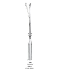 Sims Uterine Curettes , Malleable, Sharp, Fig.2, 7Mm 30.5Cm (SS-320-3666A)
