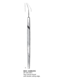 Mod. Hamburg, Narrow Lancet Eye Knife With Double Cuttig Edge  (SS-343-3921)