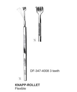 Knapp-Rollet Retractors, 3 Teeth, Flexible (SS-347-4008)