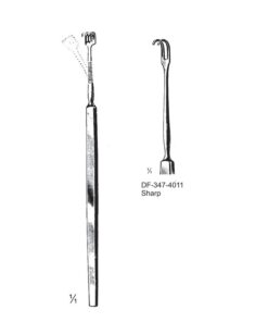 Axenfeld Hooks For Extirpation Of The Lachrymal Gland, Sharp, 2 Prong (SS-347-4011)