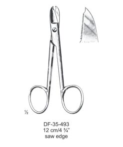 Scissors, Saw Edge, 12Cm  (SS-35-493)