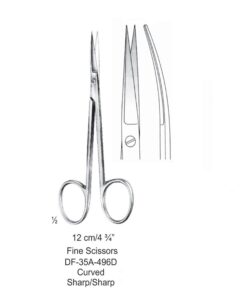 Fine Operating Scissors, Cvd, Sh-Sh, 12Cm (SS-35A-496D)
