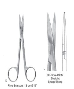 Fine Operating Scissors, Str, Sh-Sh, 13Cm  (SS-35A-496M)