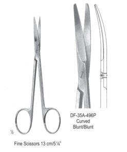 Fine Operating Scissors, Cvd, Bl-Bl, 13Cm  (SS-35A-496P)