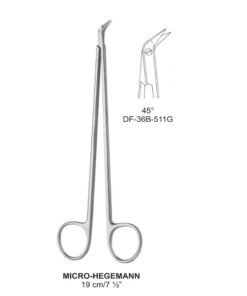 Micro-Hegemann Vascular Scissors 45°, 19Cm  (SS-36B-511G)