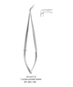 Micro Scissors, One Probe-Pointed Blade, 90°, 18Cm  (SS-36C-108)