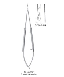 Micro Scissors, One Blade Saw Edge, Str, 18Cm  (SS-36C-114)