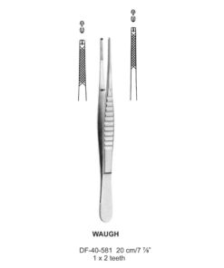 Waugh Tissue Forceps, Str, Cross Serrated, 1:2 Teeth, 20Cm (SS-40-581)