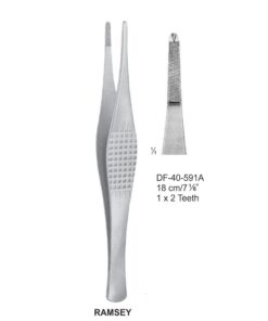 Ramsay Tissue Forceps, Str, Serrated, 1X2 Teeth, 18Cm (SS-40-591A)