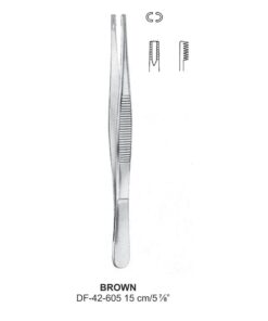 Brown Tissue Forceps, 15Cm  (SS-42-605)
