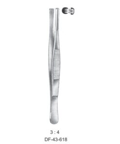 Standard Tissue Forceps, Str, 3:4 Teeth, 13Cm (SS-43-618)