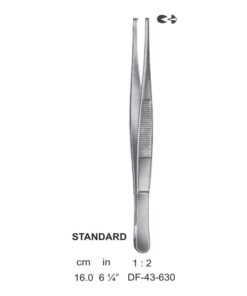 Standard Tissue Forceps, Str, 1:2 Teeth, 16Cm (SS-43-630)
