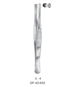 Standard Tissue Forceps, Str, 3:4 Teeth, 16Cm (SS-43-632)