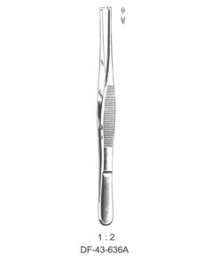 Standard Tissue Forceps, Str, 1:2 Teeth, 18Cm (SS-43-636A)