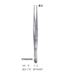 Standard Tissue Forceps, Str, 1:2 Teeth, 20Cm (SS-43-637)