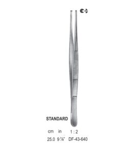 Standard Tissue Forceps, Str, 1:2 Teeth, 25Cm (SS-43-640)