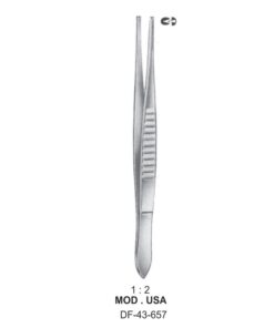Mod.Usa Tissue Forceps, Str, 1:2 Teeth, 15.5Cm  (SS-43-657)